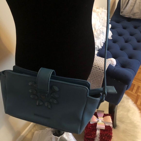 UNITED BENETTON blue small crossbody purse - Picture 5 of 10